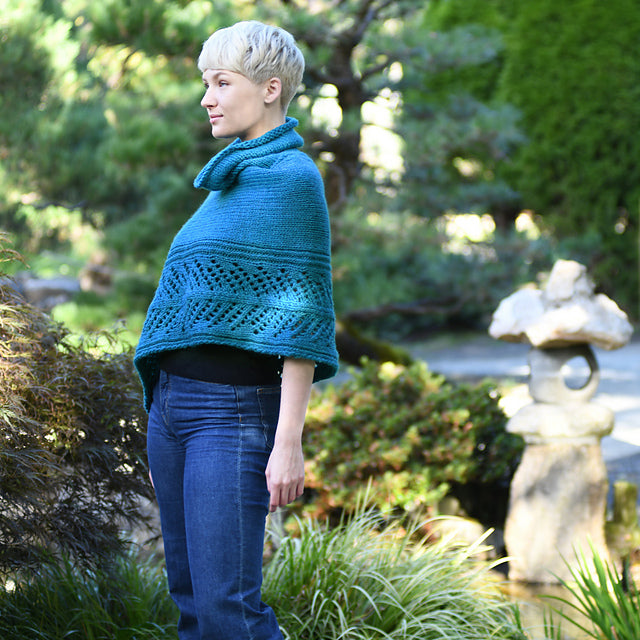 A FREE Cascade 220 Grande Pattern - Ferntail Poncho (PDF)Knitting Pattern on Sale at Little Knits