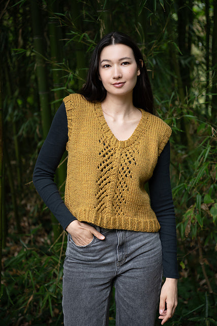 A FREE Cascade 220 Grande Pattern - Ferntail Vest (PDF)Knitting Pattern on Sale at Little Knits