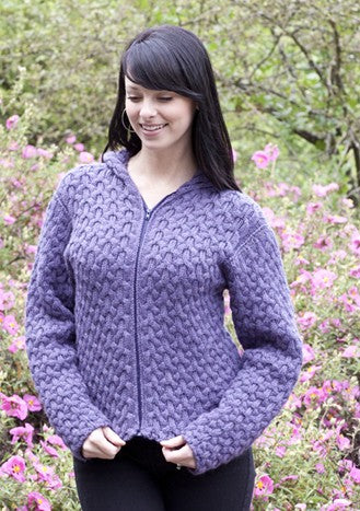 A FREE Cascade 220 Pattern - Cabled Hoodie (PDF) knitting pattern on sale at Little Knits