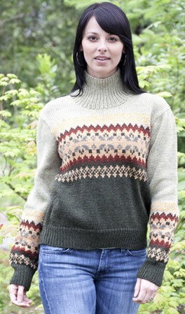 A FREE Cascade 220 Pattern - Colorblock Fair Isle Pullover  (PDF) knitting pattern on sale at Little Knits