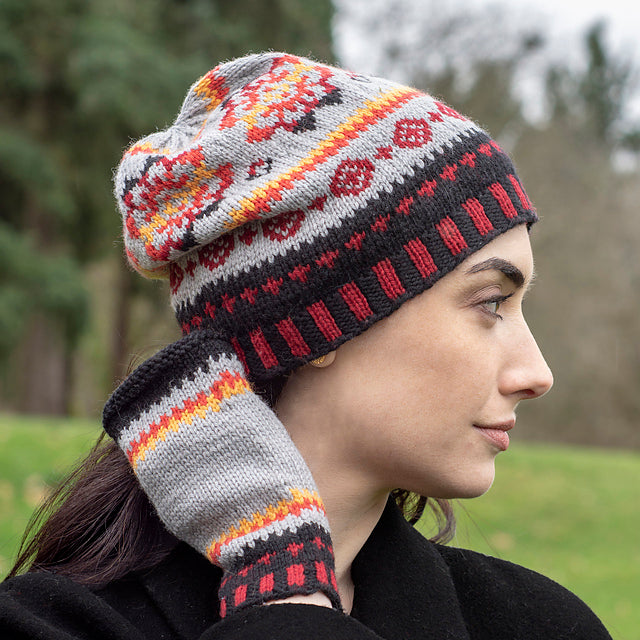 A FREE Cascade 220 Pattern - Indian Summer Slouch and Mitts (PDF) knitting pattern on sale at Little Knits