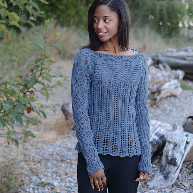 A FREE Cascade 220 Pattern - Kirkwood Sweater (PDF) knitting pattern on sale at Little Knits
