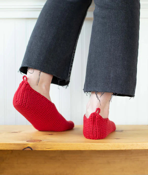 A FREE Churchmouse Yarns and Teas Pattern - Crocheted Moroccan-Style Slippers (PDF) - Free Crochet Slipper Pattern at Little Knits
