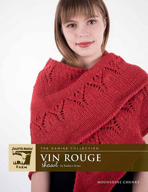 A FREE PATTERN WITH PURCHASE of Moonshine Bulky Pattern - Vin Rouge (PRINT COPY) knitting pattern on sale at Little Knits