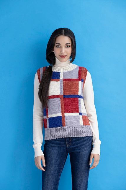 A FREE PATTERN W/ PURCHASES of Moonshine Bulky - Gridlock (PRINT COPY) knitting pattern on sale at Little Knits