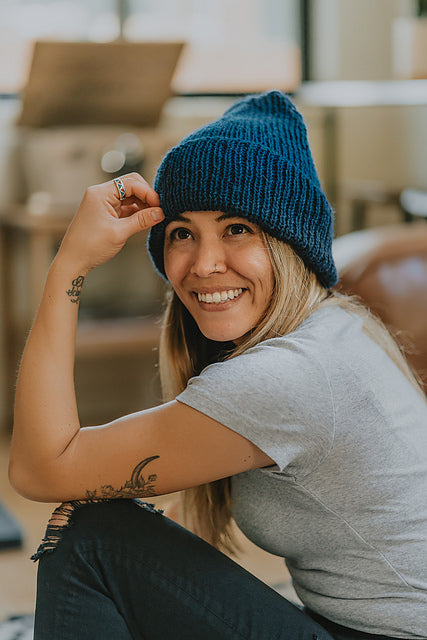 A FREE Yarn Citizen Pattern - Mankind Beanie (PDF) free knitting pattern at Little Knits