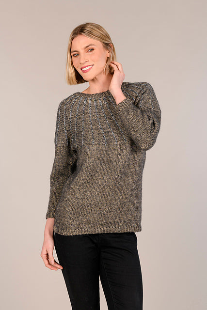 A Juniper Moon Farm Glimmer & Cotton + Merino Chic Pattern - Aria (PDF) knitting pattern on sale at Little Knits