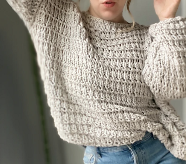 A Juniper Moon Farms Cumulus Pattern - The Hayley (PDF) Knitting Pattern for Sale on Little Knits