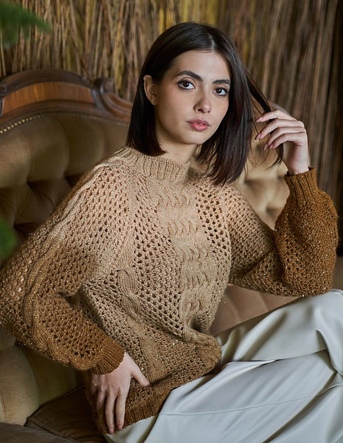 A Laines Du Nord Pattern - Cable Sweater (PDF) knitting pattern on sale at Little Knits