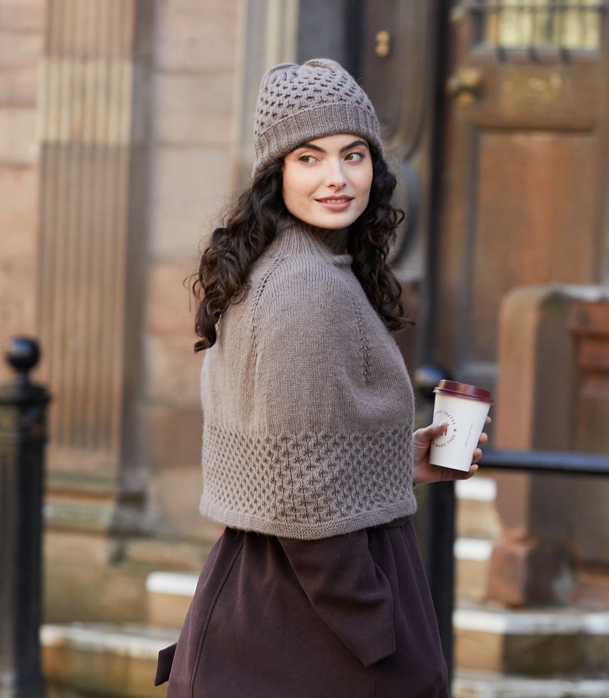 A Mode at Rowan Alpaca Wool Pattern - Rosalie Hat + Poncho (PDF)