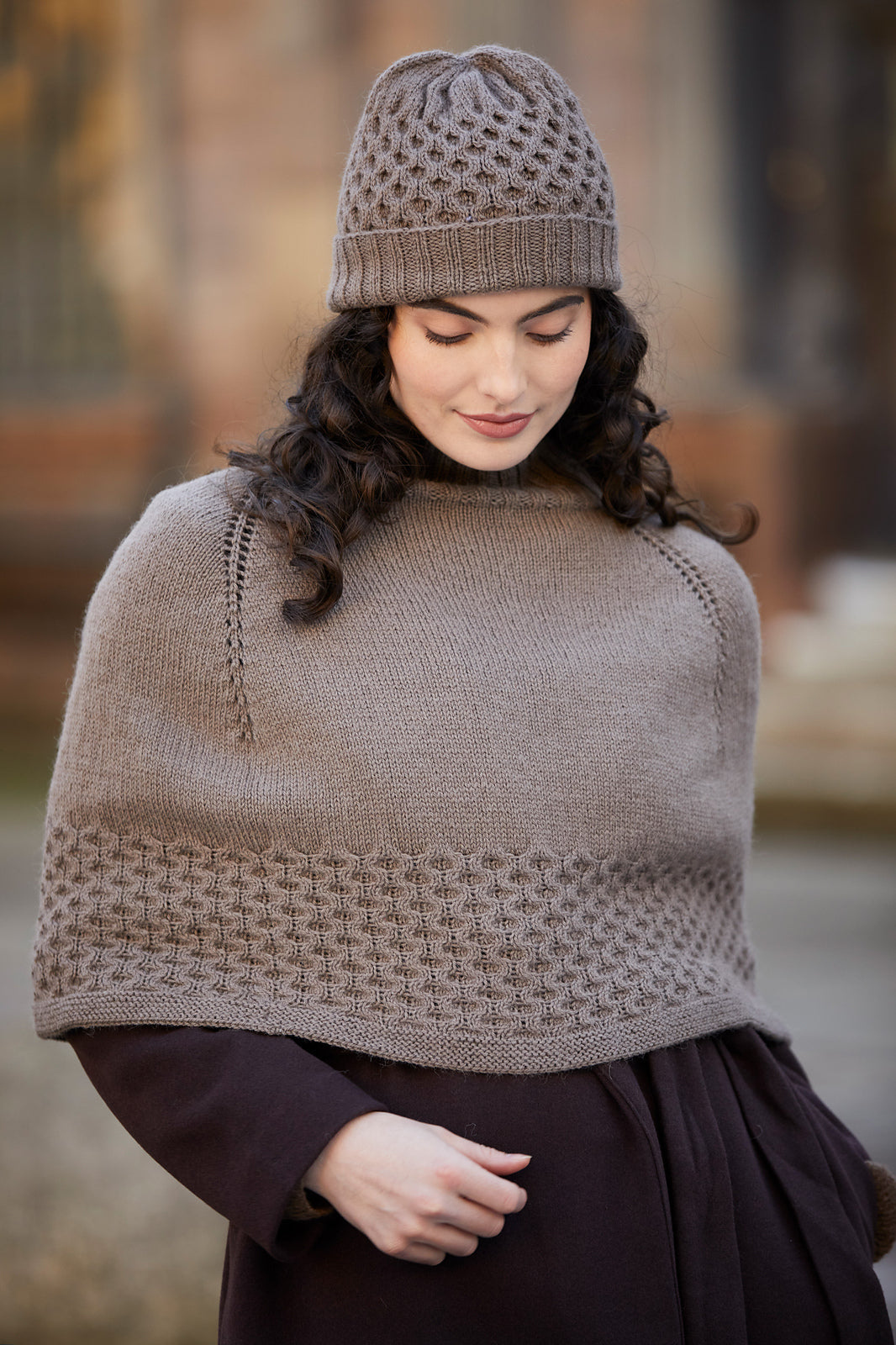 A Mode at Rowan Alpaca Wool Pattern - Rosalie Hat + Poncho (PDF)