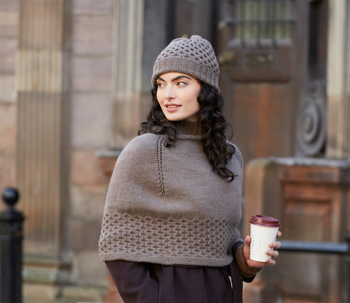 A Mode at Rowan Alpaca Wool Pattern - Rosalie Hat + Poncho (PDF)
