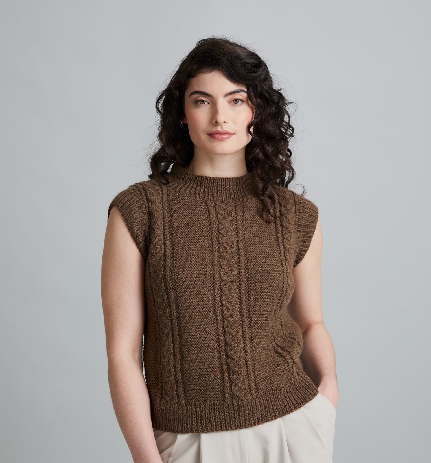 A Mode at Rowan Alpaca Wool Pattern - Sylvie Sleeveless Top (PDF)