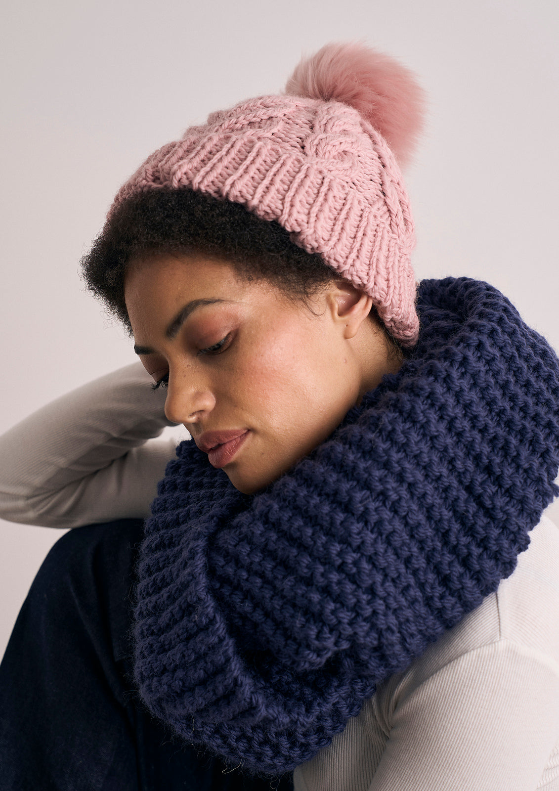 A Mode at Rowan Chunky Wool Pattern - Lowestoft + Thorpeness Hat and Snood (PDF)