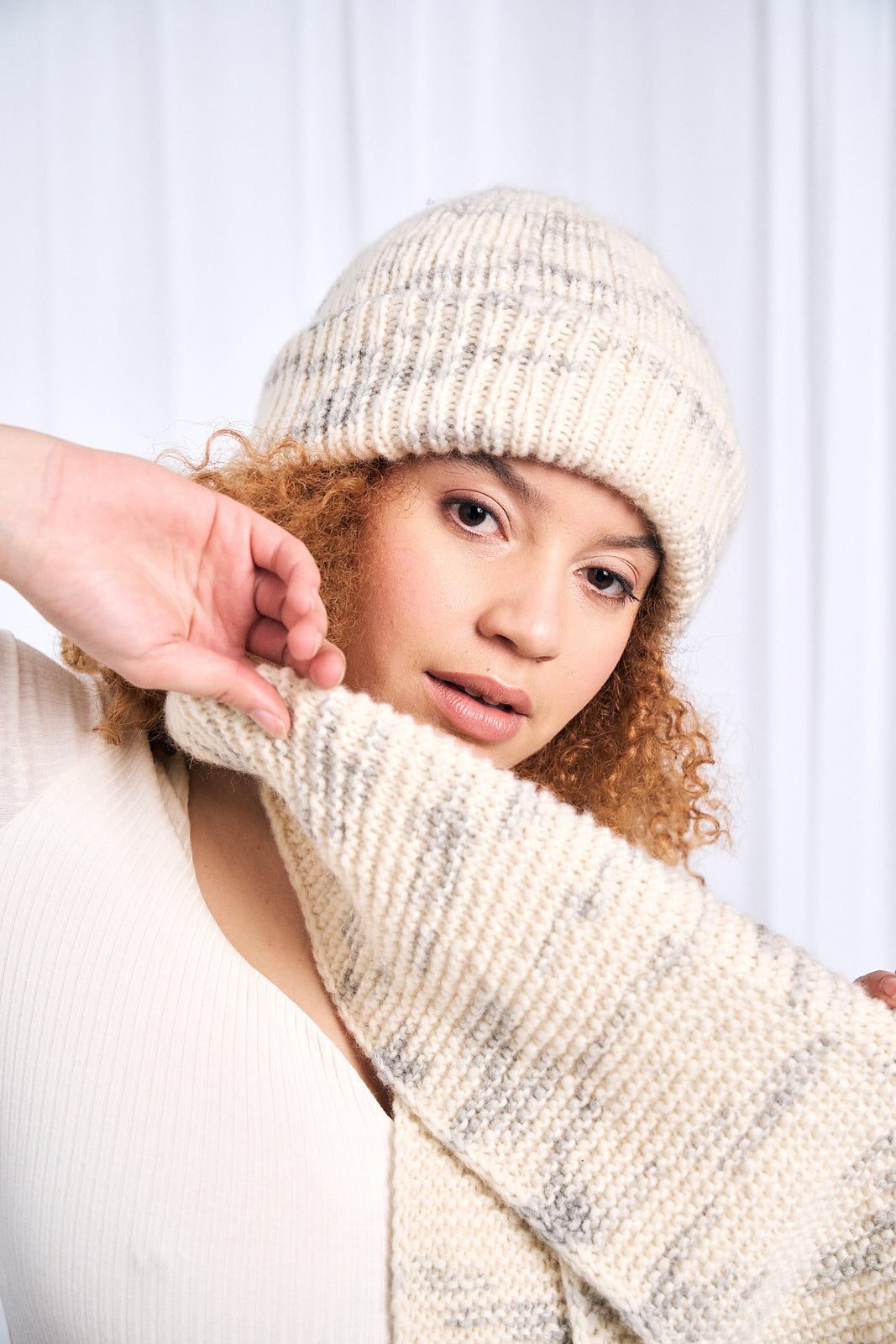 A Mode at Rowan Colourmix Pattern - Apollo Beanie + Scarf (PDF)