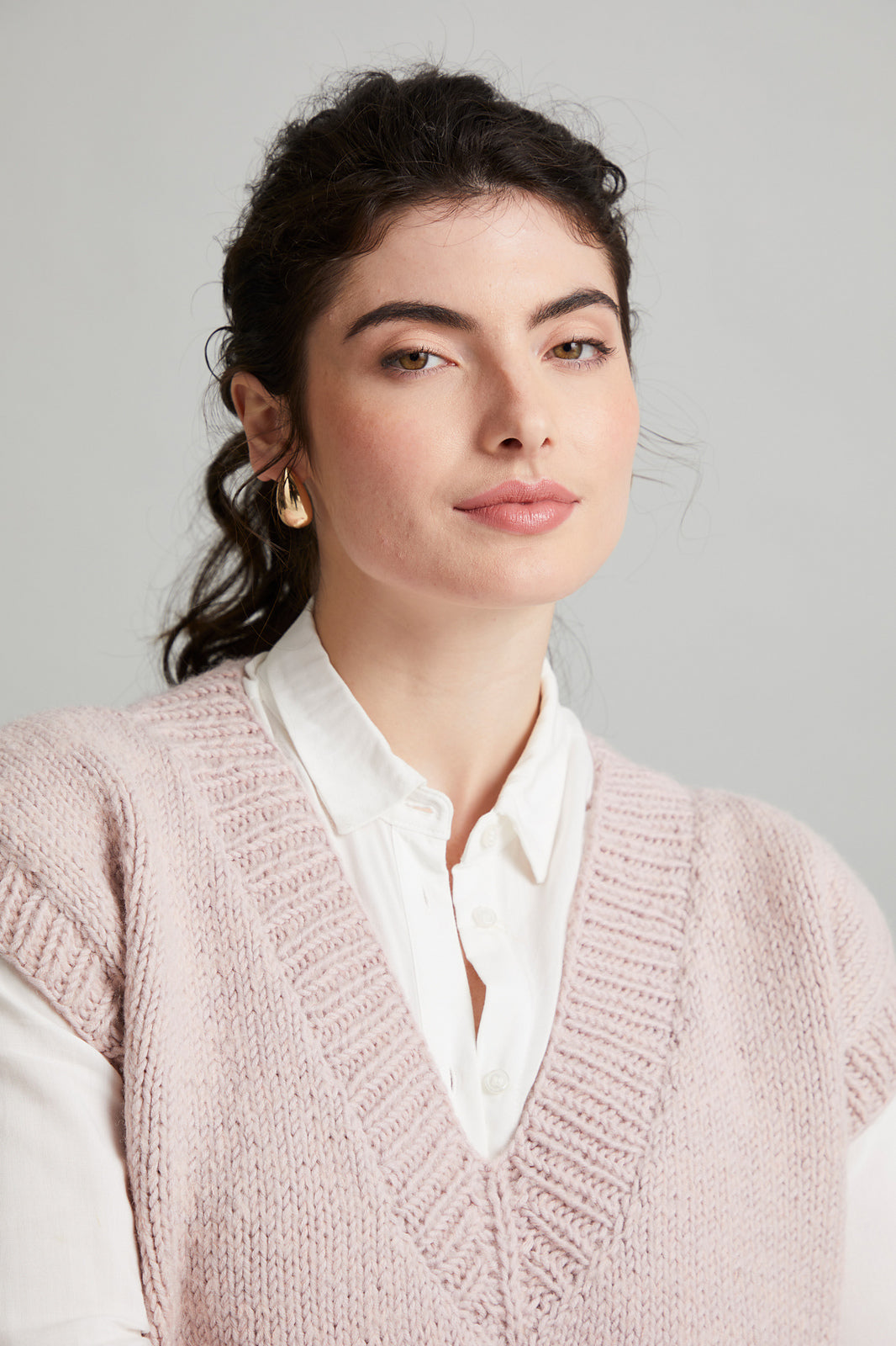 A Mode at Rowan Merino Soft and Alpaca Haze Pattern - Mirabelle Vest (PDF)