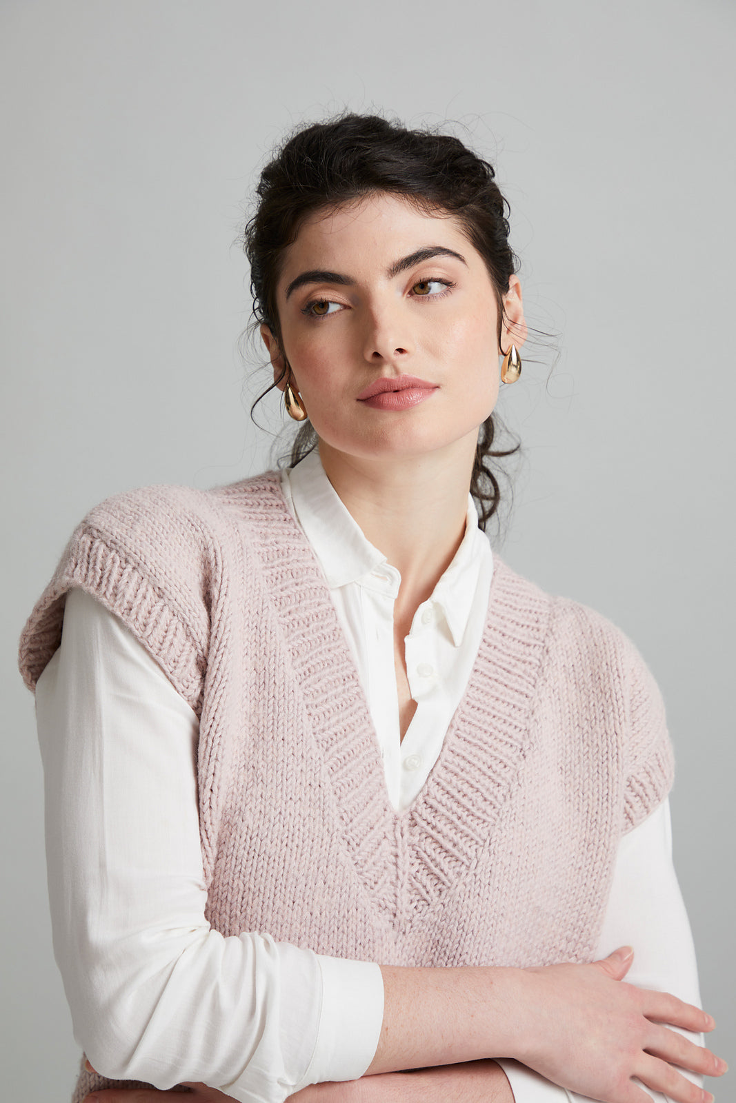 A Mode at Rowan Merino Soft and Alpaca Haze Pattern - Mirabelle Vest (PDF)