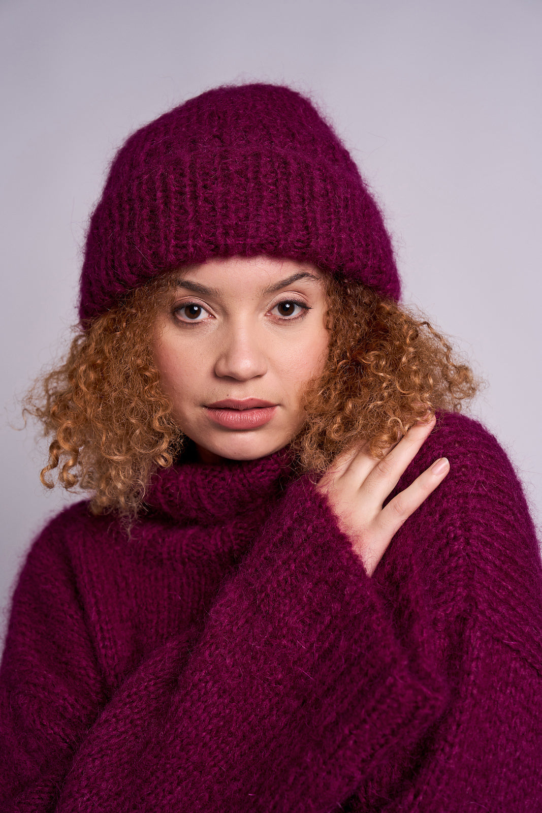 A Mode at Rowan Mohair Soft Pattern - Como Beanie + Scarf (PDF)