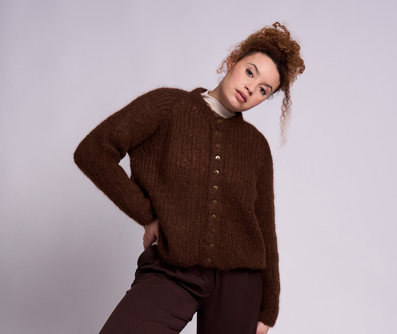 A Mode at Rowan Mohair Soft Pattern - Garda Cardigan (PDF) on sale at Little Knits