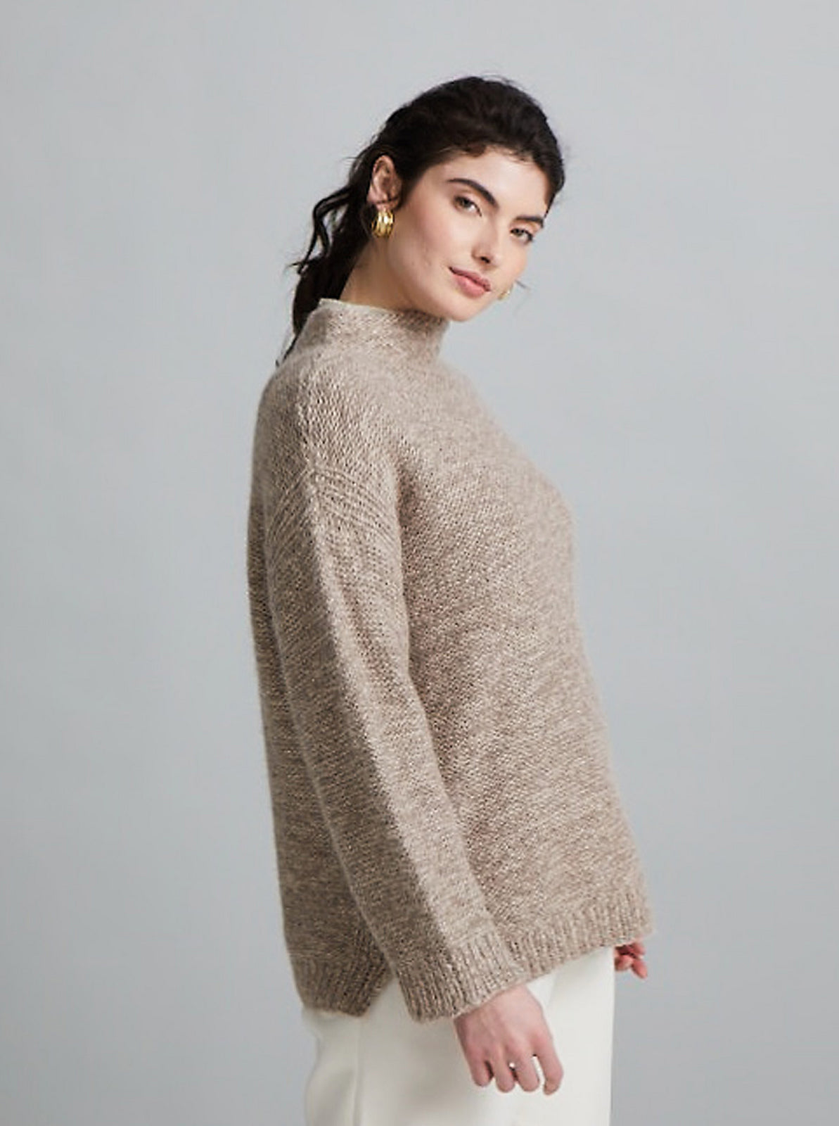 A Mode at Rowan Softest Alpaca + Alpaca Haze Pattern - Fern Pullover (PDF)
