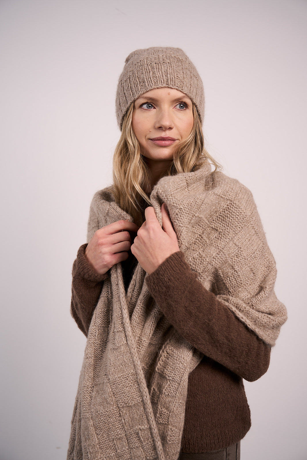 A Mode at Rowan Softest Alpaca Pattern - Heather Hat + Wrap (PDF)