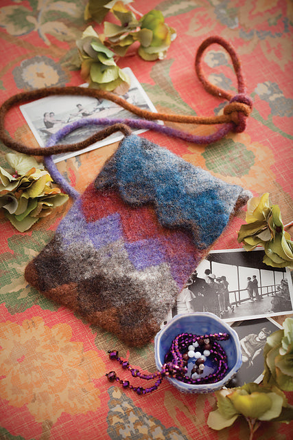 A Noro Kureyon Pattern - Felted Entrelac Bag (PDF)Knitting Pattern on sale at Little Knits