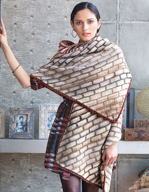 A Noro Kureyon Pattern - Lattice and Line (PDF)knitting pattern on sale at Little Knits