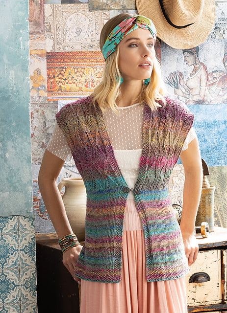 A Noro Mirai Pattern -  Origami Vest (PDF)  knitting pattern on sale at Little Knits