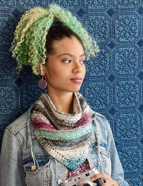 A Noro Pattern - The Knit Bandanna (PDF) Knitting Pattern on Sale and Little Knits