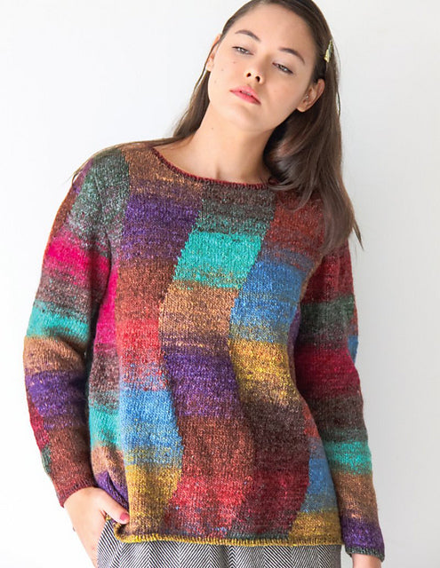 A Noro Silk Garden Sock Pattern - Acacia Sweater (PDF) knitting pattern on sale at Little Knits