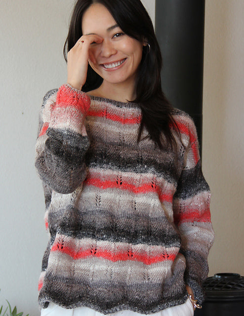 A Noro Silk Garden Sock Pattern -  Hanae (PDF)knitting pattern on sale at Little Knits