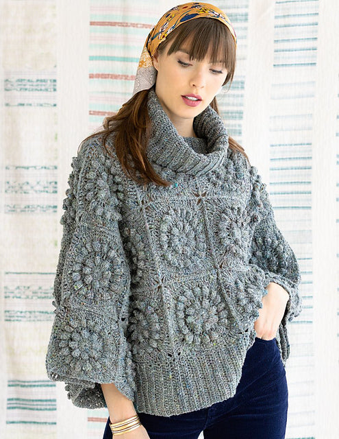 A Noro Silk Garden Sock Solo Pattern -  Lotus Pullover (PDF) knitting pattern on sale at Little Knits