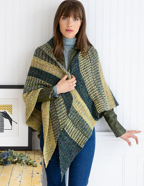 A Noro Silk Garden Sock Solo Tweed Pattern -  Rosalind Shawl (PDF) knitting pattern on sale at Little Knits