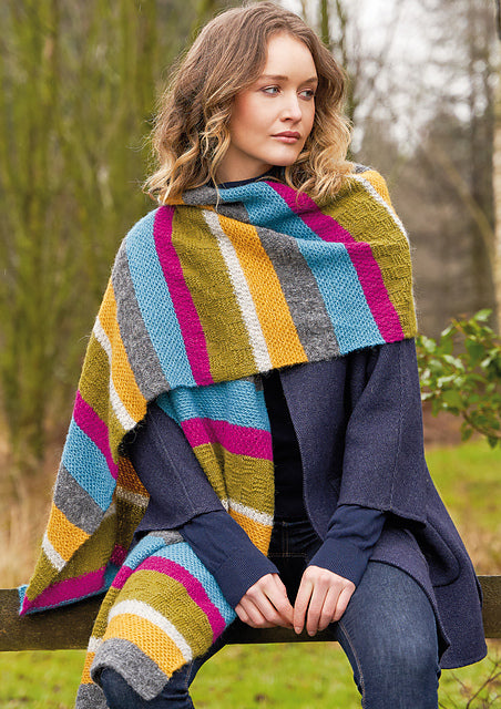 A Rowan Alpaca Classic Pattern - Patti Wrap (PDF) knitting pattern on sale at Little Knits