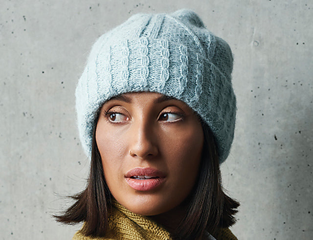 A Rowan Alpaca Classic Pattern - Shoreditch Hat (PDF) knitting pattern on sale at Little Knits