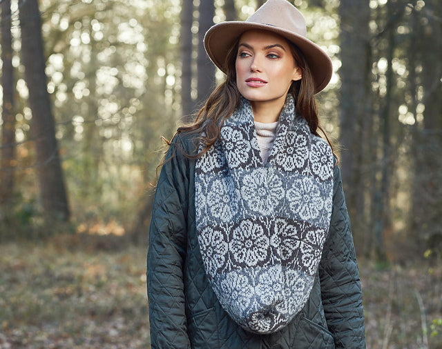 A Rowan Alpaca Soft DK Pattern - Cosmos Cowl (PDF) knitting pattern on sale at Little Knits
