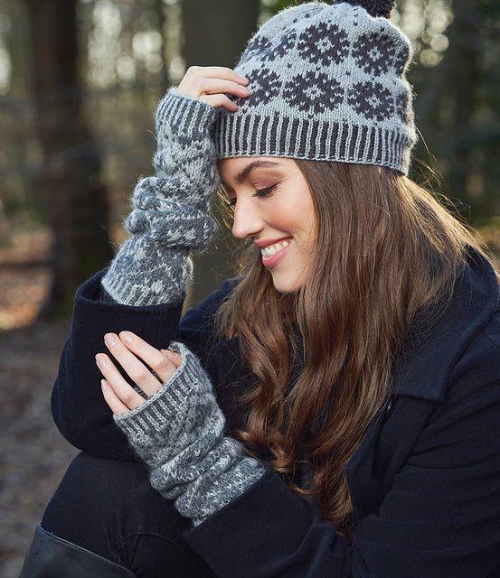 A Rowan Alpaca Soft DK Pattern - Lattice Armwarmers (PDF) knitting pattern on sale at Little Knits