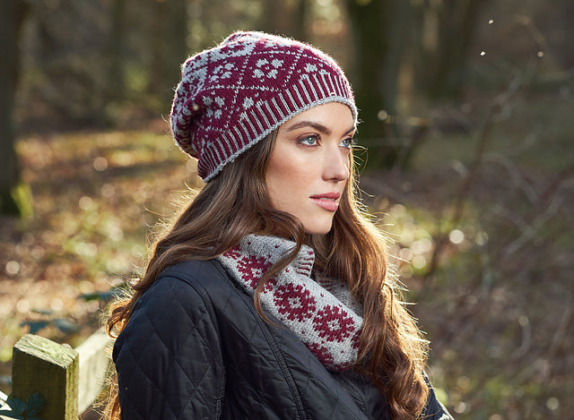 A Rowan Alpaca Soft DK Pattern - Lattice Hat (PDF) knitting pattern on sale at Little Knits