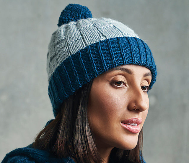 A Rowan Alpaca Soft DK Pattern - Liverpool Street Hat(PDF) knitting pattern on sale at Little Knits