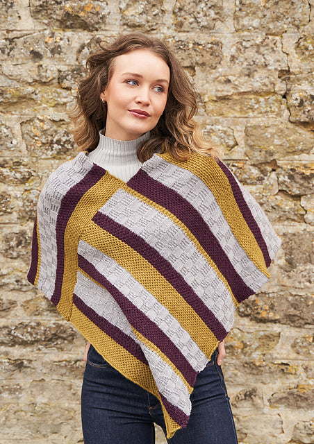 A Rowan Alpaca Soft DK Pattern - Patti Poncho (PDF) knitting pattern on sale at Little Knits