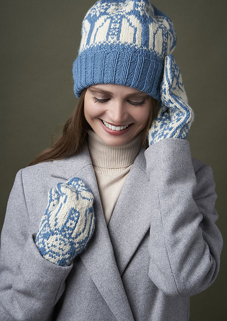 A Rowan Alpaca Soft DK Pattern - Snogmann Mittens (PDF)knitting pattern on sale at Little Knits