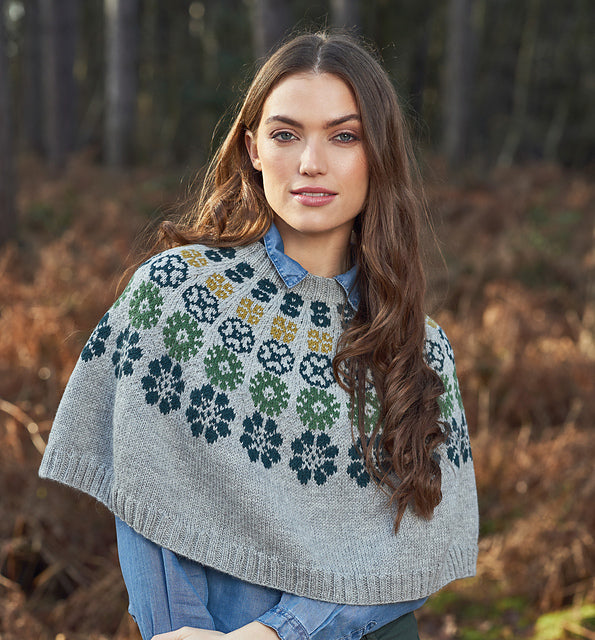 A Rowan Alpaca Soft DK Pattern - Solar Poncho (PDF) knitting pattern on sale at Little Knits