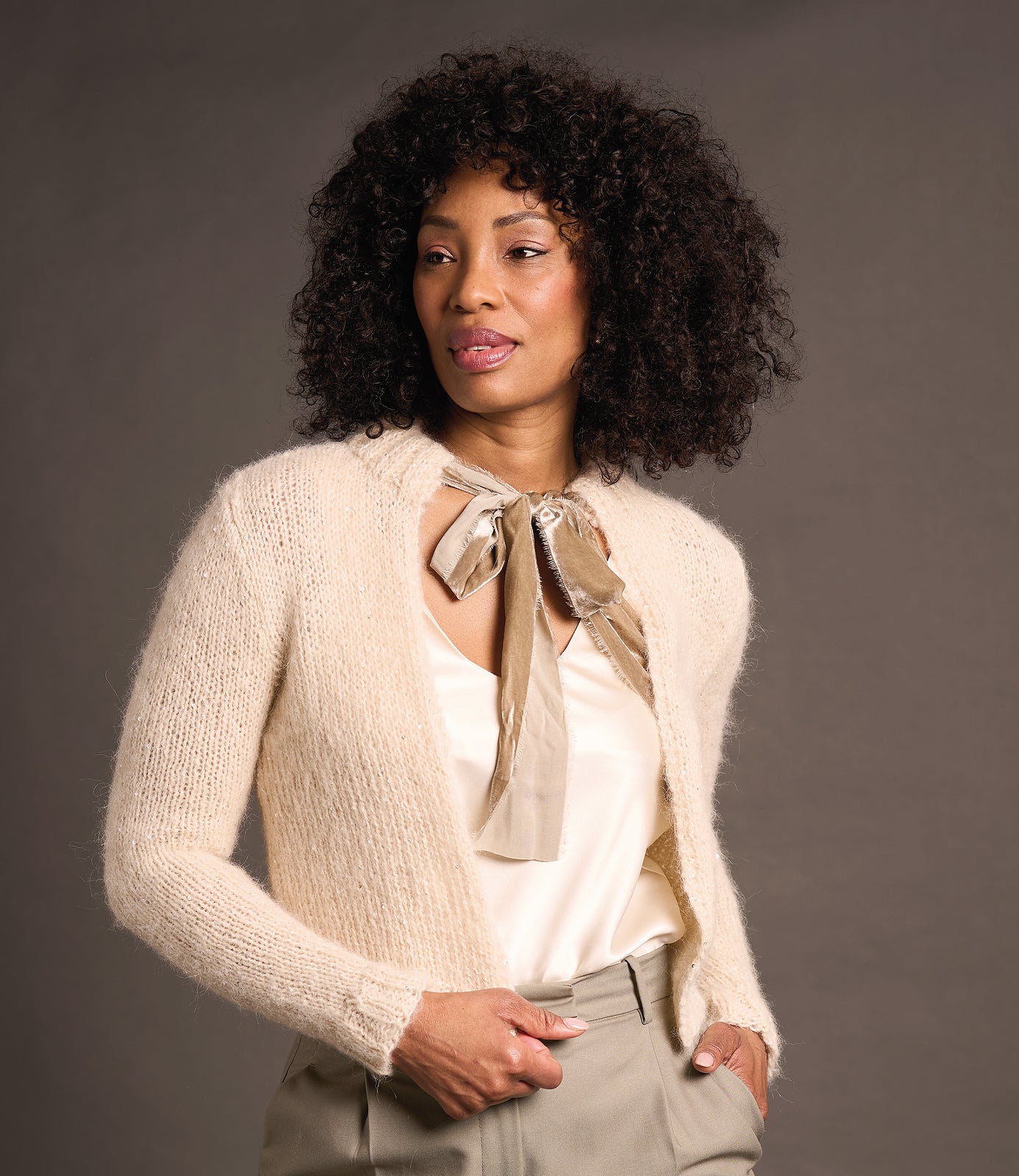 A Rowan Alpaca Sparkle Pattern - Fleming Cardigan (PDF)   knitting pattern on sale at Little Knits