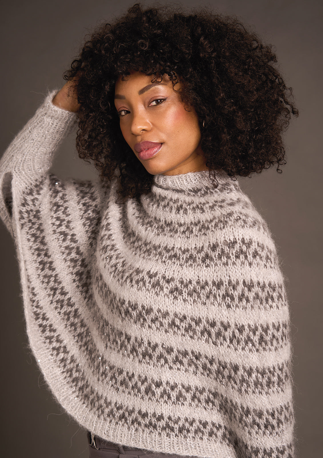 A Rowan Alpaca Sparkle Pattern - Gabor Poncho (PDF)  knitting pattern on sale at Little Knits