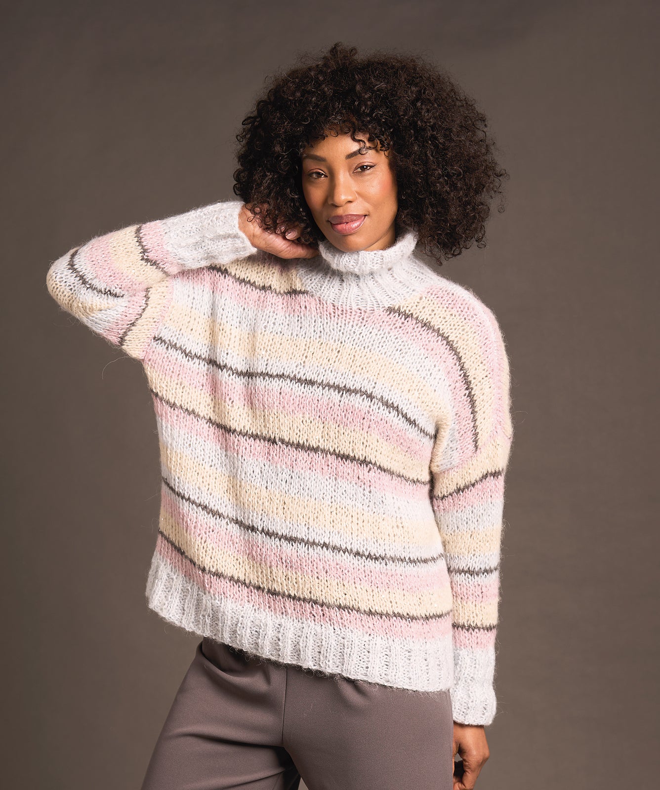 A Rowan Alpaca Sparkle Pattern - Malone Pullover (PDF)  knitting pattern on sale at Little Knits
