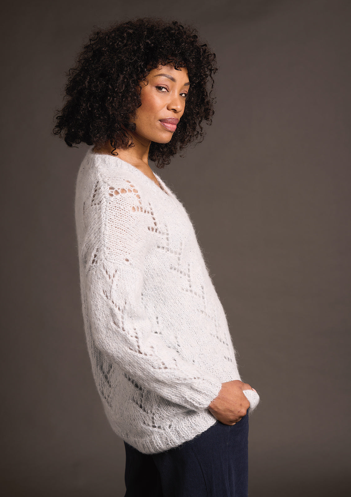 A Rowan Alpaca Sparkle Pattern - Paget Pullover (PDF)