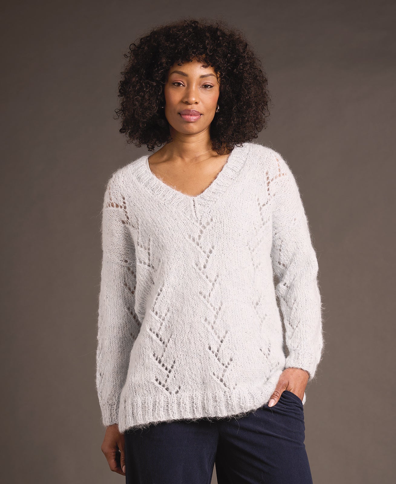 A Rowan Alpaca Sparkle Pattern - Paget Pullover (PDF)  knitting pattern on sale at Little Knits