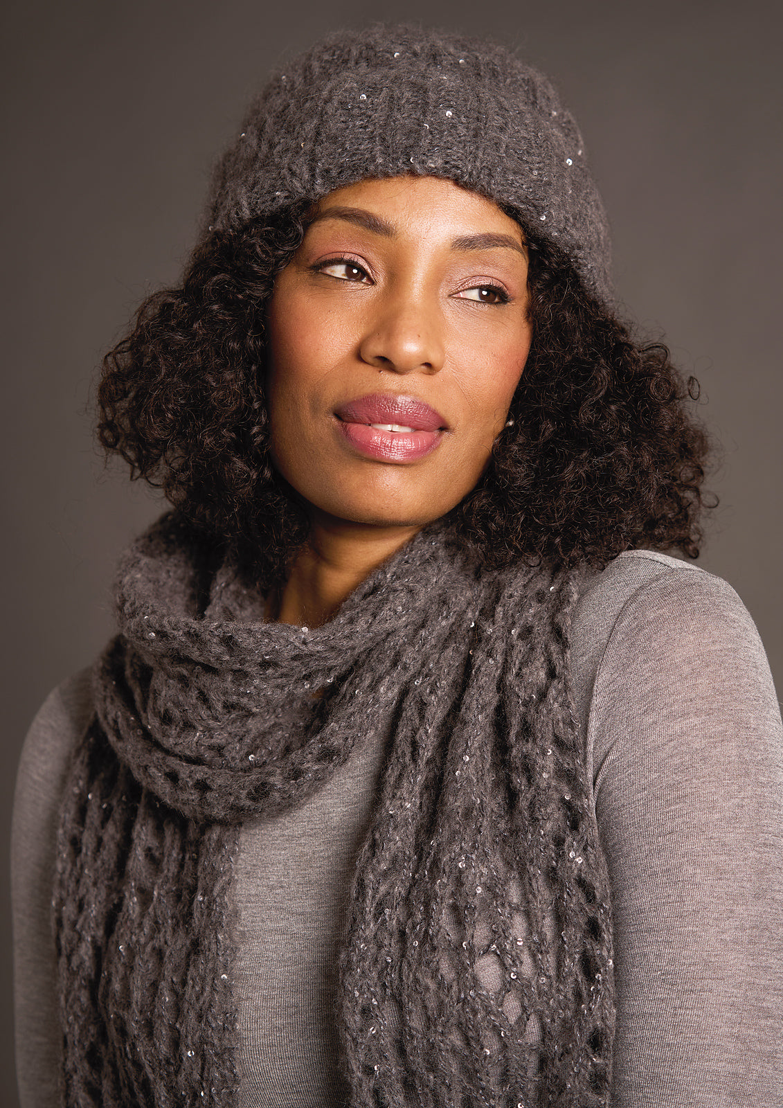 A Rowan Alpaca Sparkle Pattern - Ruby Scarf (PDF)