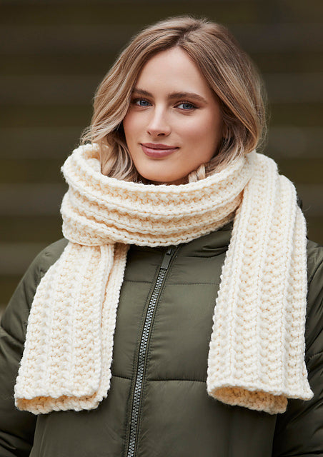 A Rowan Big Wool Pattern - Chunky scarf (PDF) knitting pattern on sale at Little Knits