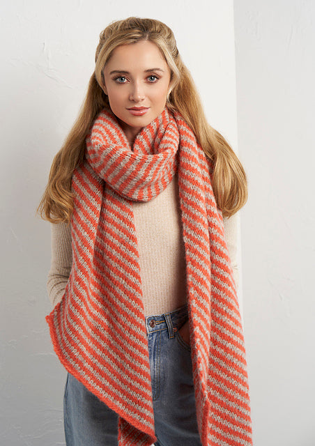 A Rowan Brushed Fleece Pattern - Cutler wrap (PDF) knitting pattern on sale at Little Knits